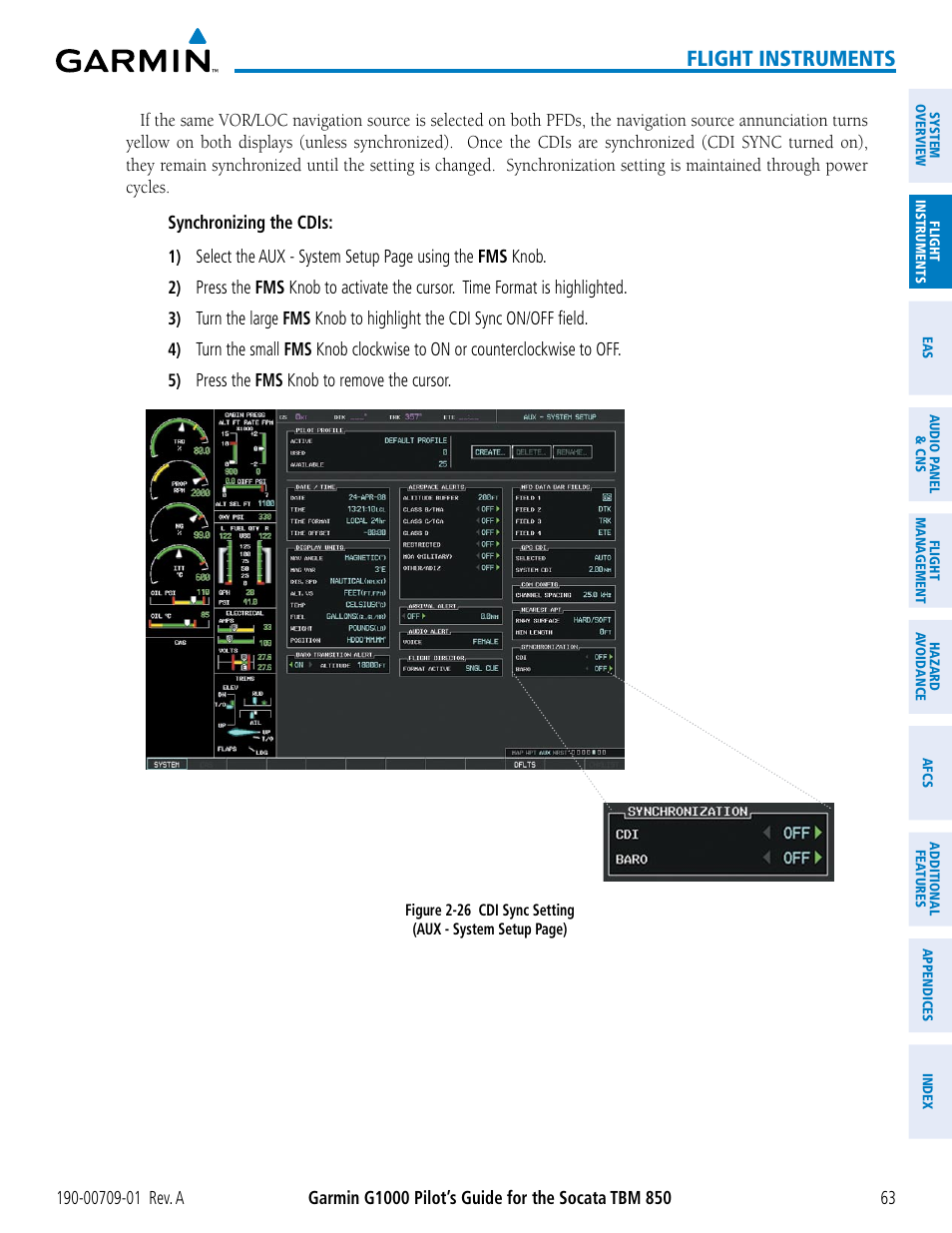 Flight instruments | Garmin G1000 Socata TBM 850 User Manual | Page 75 / 588