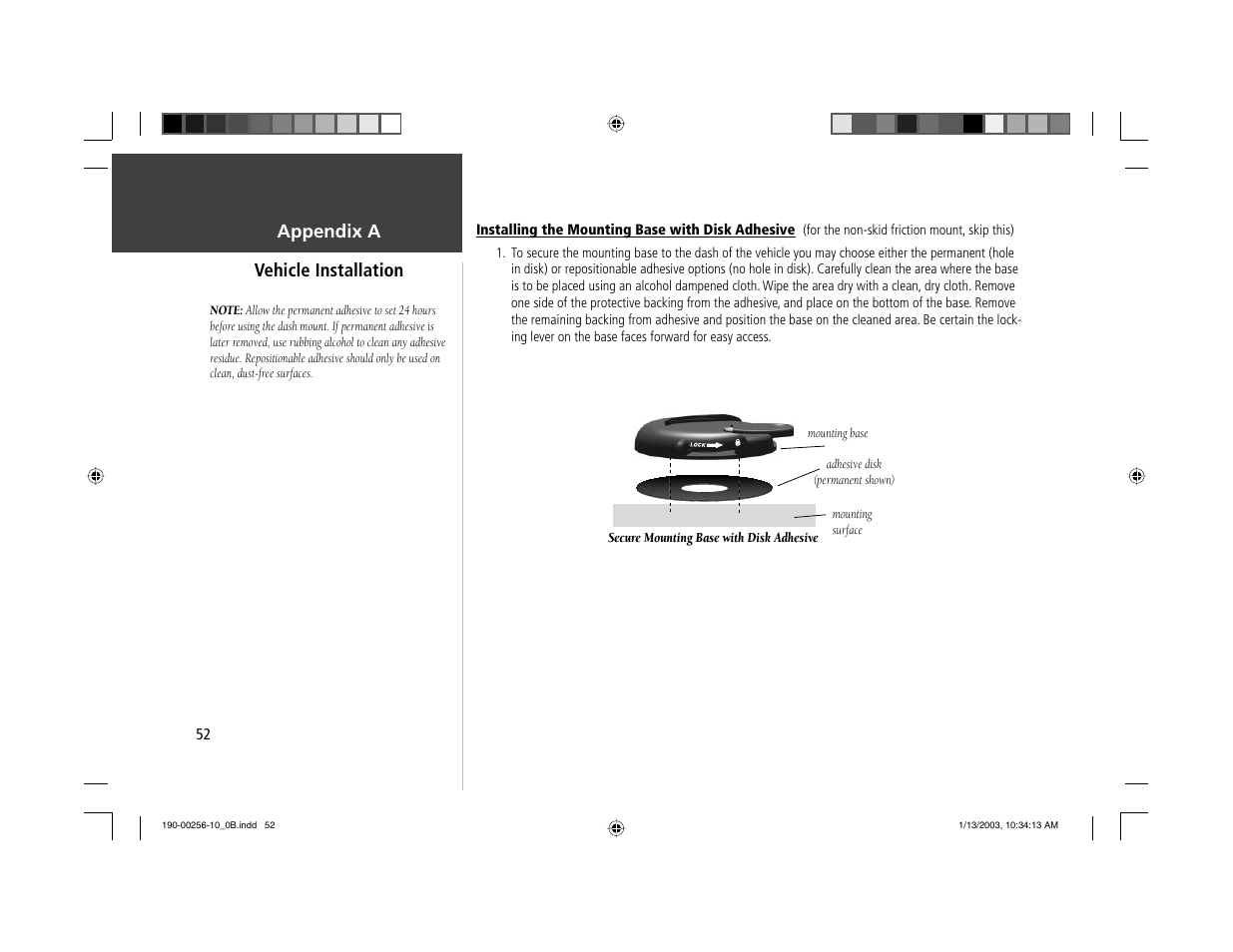 Appendix a vehicle installation | Garmin StreetPilot III User Manual | Page 54 / 74