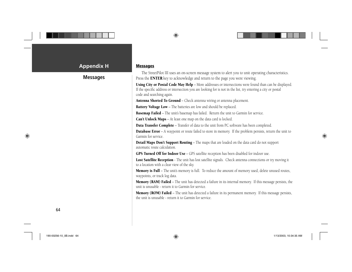 Garmin StreetPilot III User Manual | Page 66 / 74