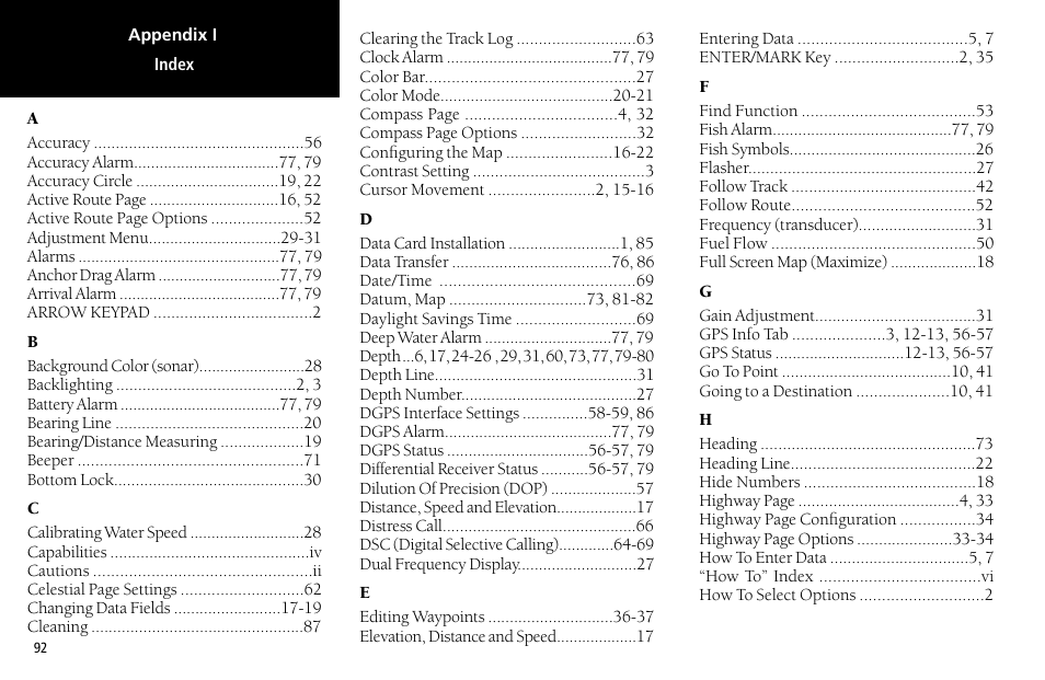 Garmin GPSMAP 2006C User Manual | Page 101 / 104