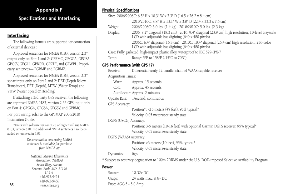 Garmin GPSMAP 2006C User Manual | Page 95 / 104