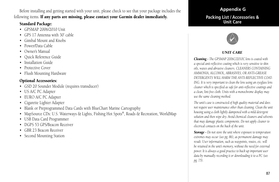 Garmin GPSMAP 2006C User Manual | Page 96 / 104