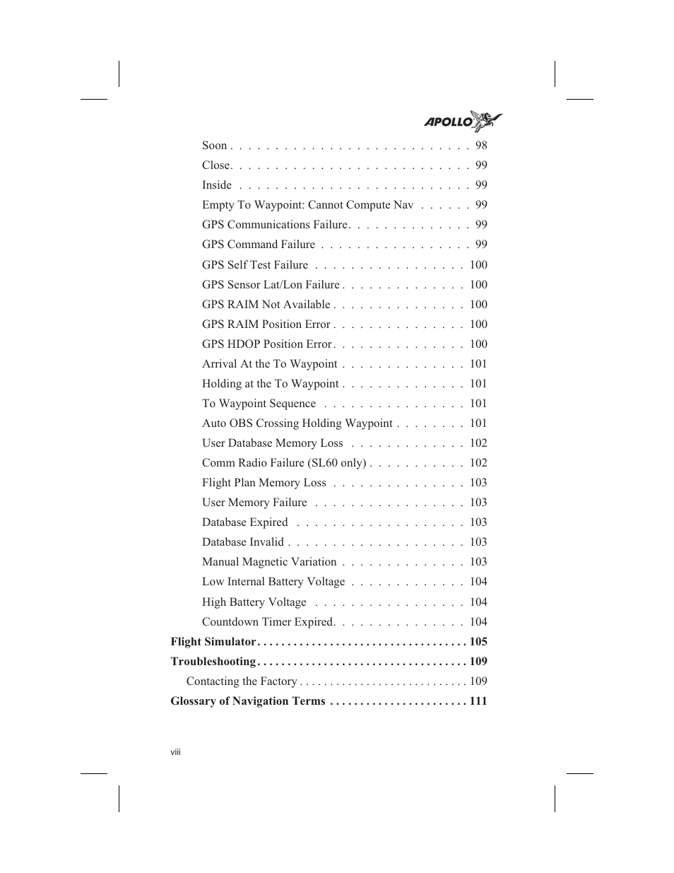 Garmin SL60 User Manual | Page 10 / 134