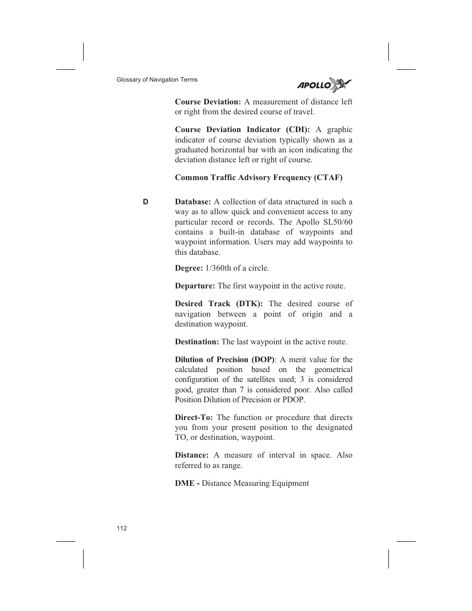 Garmin SL60 User Manual | Page 122 / 134