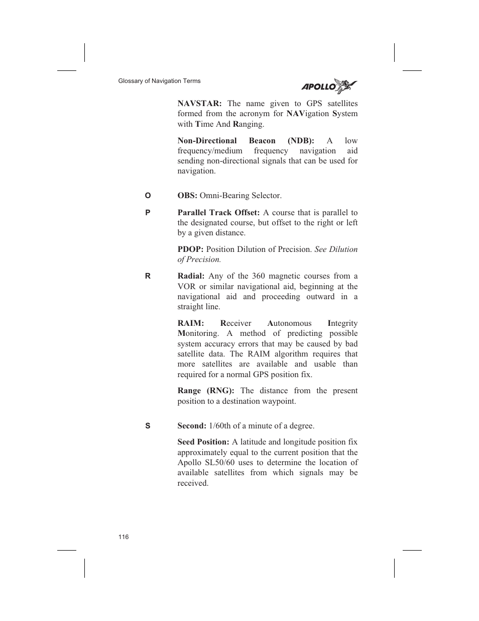 Garmin SL60 User Manual | Page 126 / 134