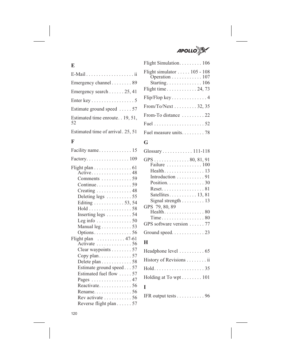 Garmin SL60 User Manual | Page 130 / 134