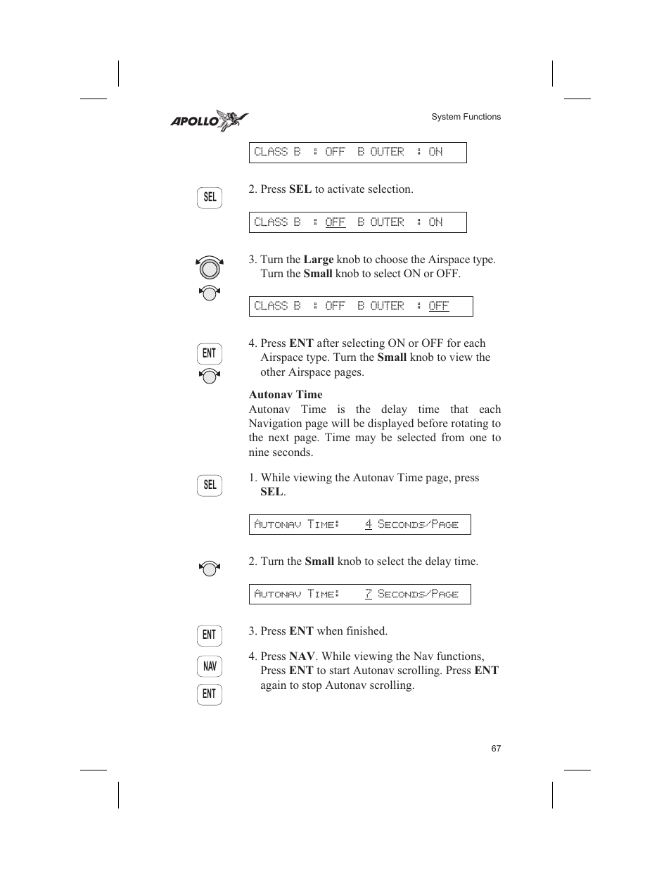 Autonav time 67, Autonav time | Garmin SL60 User Manual | Page 77 / 134