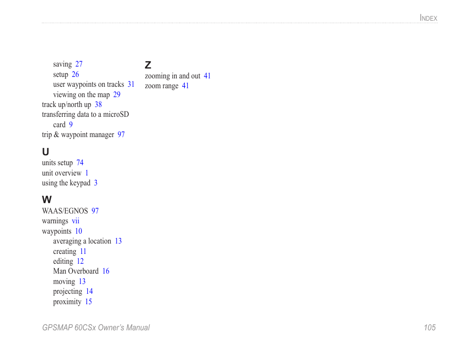 Garmin GPSMAP 60CSx User Manual | Page 115 / 116