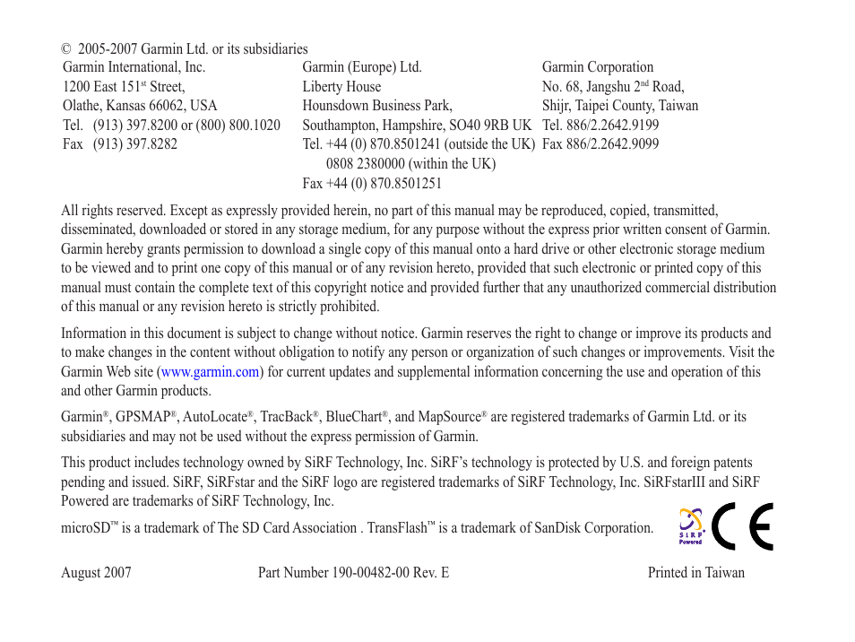 Garmin GPSMAP 60CSx User Manual | Page 2 / 116