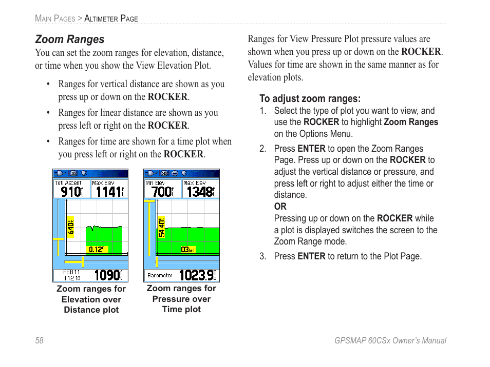 Zoom ranges | Garmin GPSMAP 60CSx User Manual | Page 68 / 116