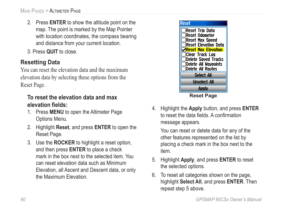 Garmin GPSMAP 60CSx User Manual | Page 70 / 116
