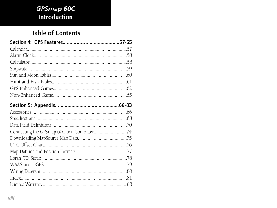 Garmin GPSMAP 60C User Manual | Page 10 / 96