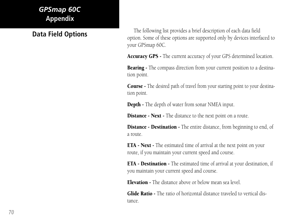 Garmin GPSMAP 60C User Manual | Page 80 / 96