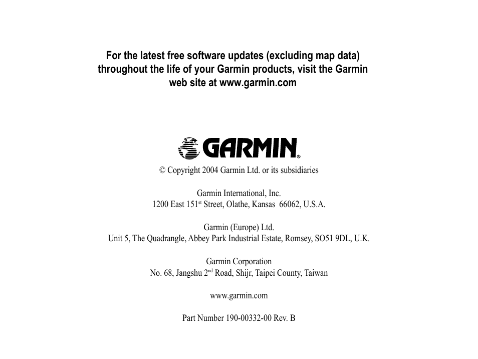 Garmin GPSMAP 60C User Manual | Page 96 / 96