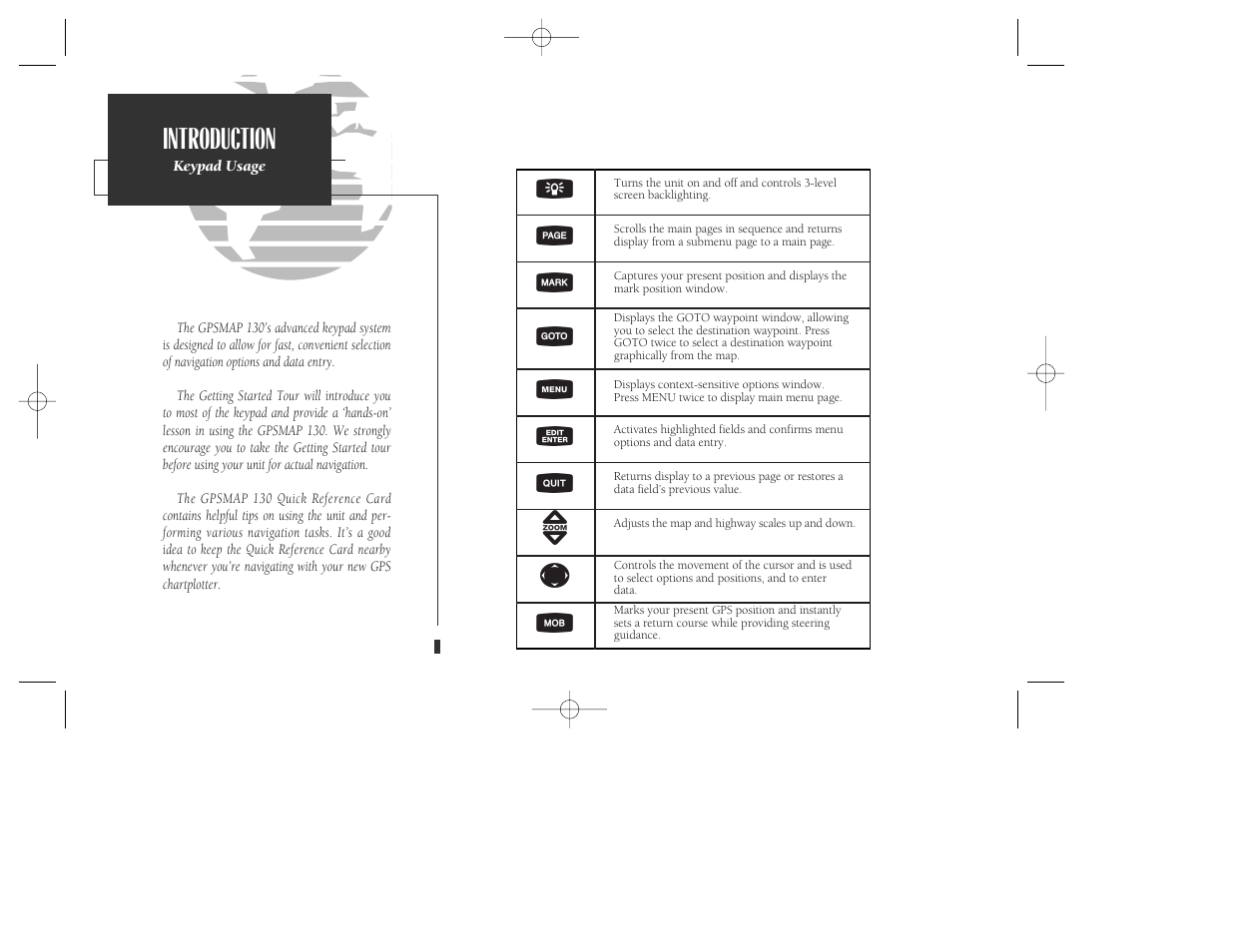 Introduction | Garmin GPSMAP 130 User Manual | Page 10 / 94