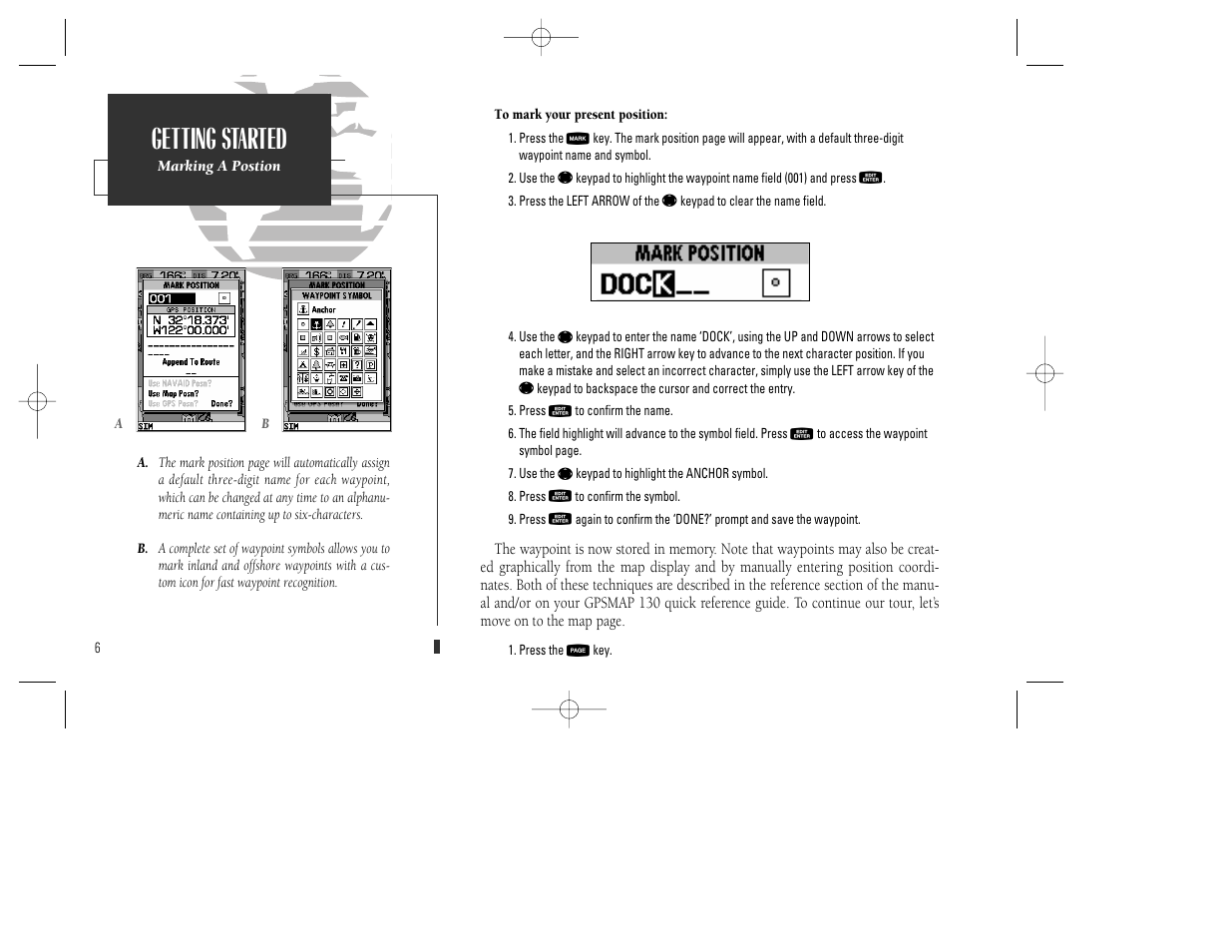 Getting started | Garmin GPSMAP 130 User Manual | Page 16 / 94