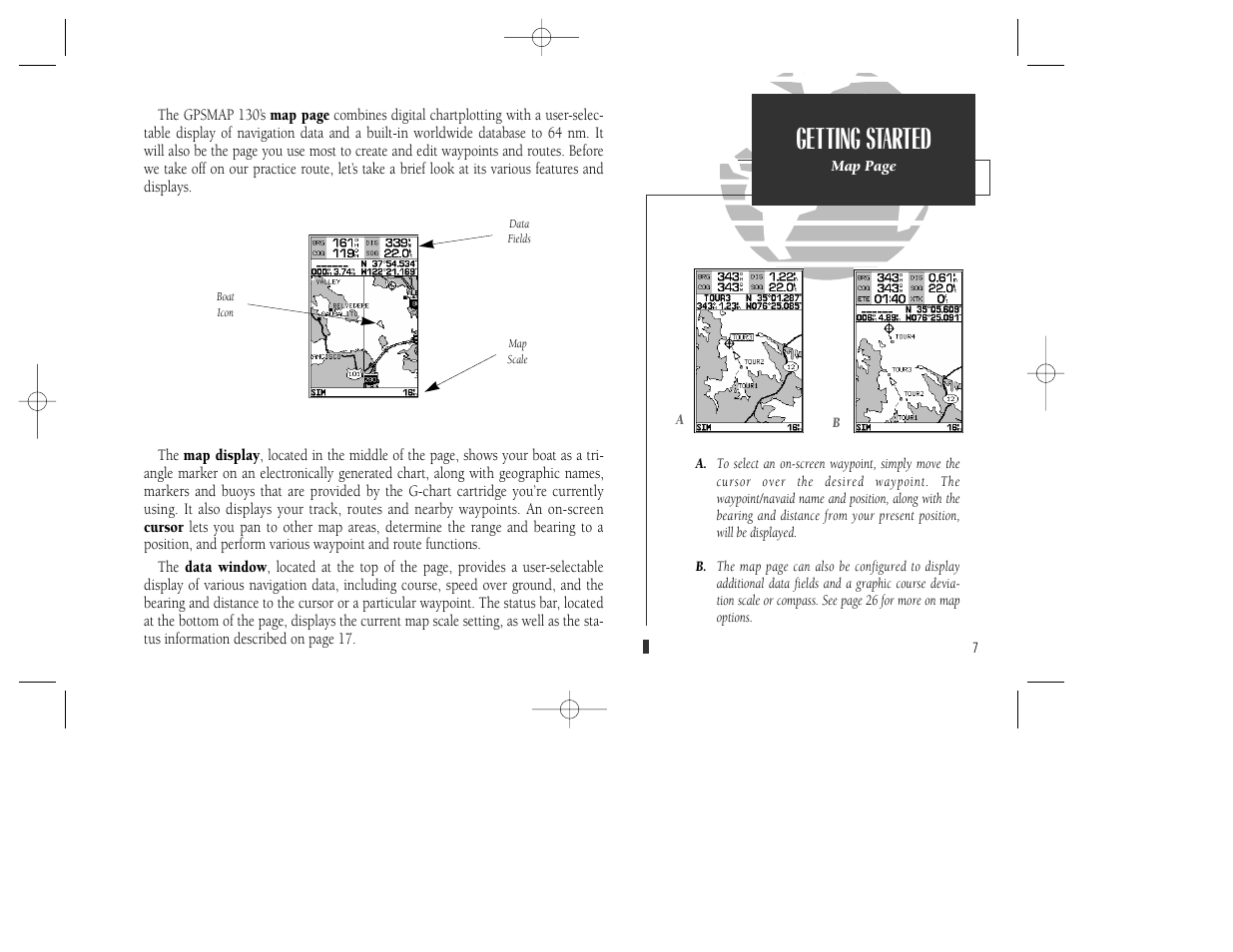 Getting started | Garmin GPSMAP 130 User Manual | Page 17 / 94