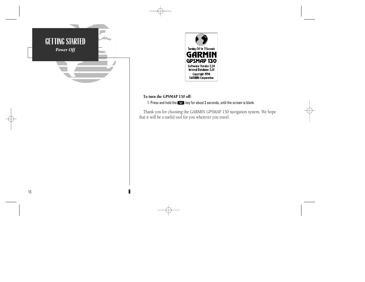 Getting started | Garmin GPSMAP 130 User Manual | Page 26 / 94