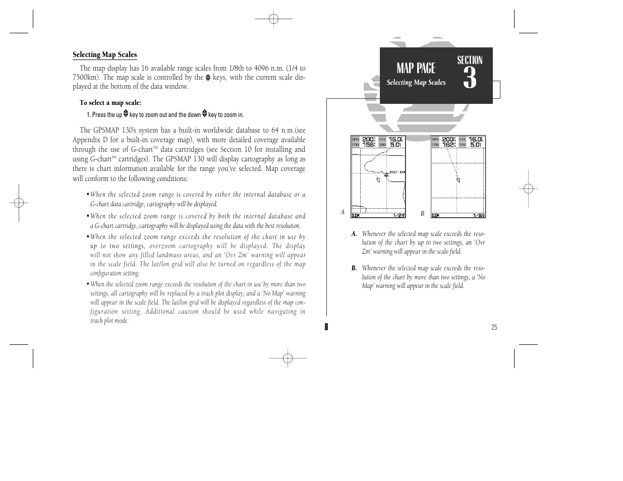 Map page | Garmin GPSMAP 130 User Manual | Page 35 / 94