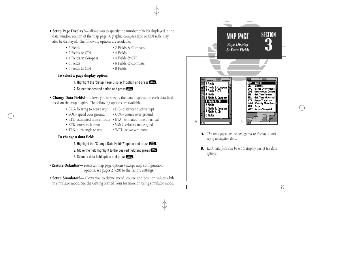 Map page | Garmin GPSMAP 130 User Manual | Page 39 / 94