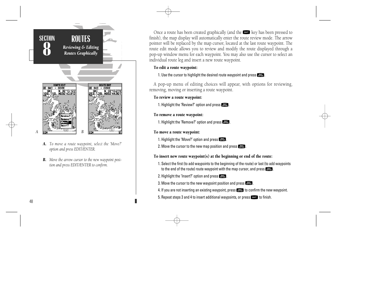 Routes | Garmin GPSMAP 130 User Manual | Page 58 / 94