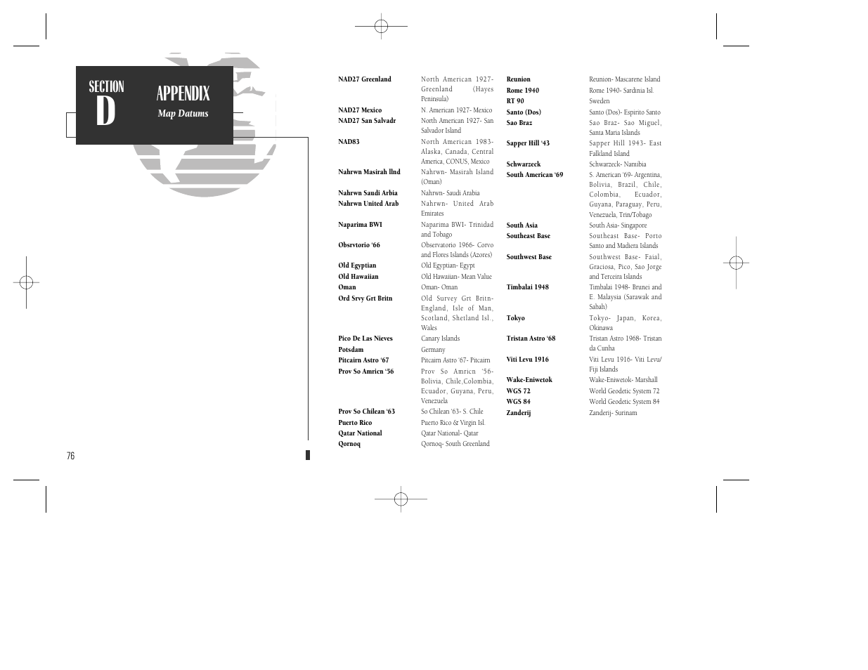 Appendix | Garmin GPSMAP 130 User Manual | Page 86 / 94