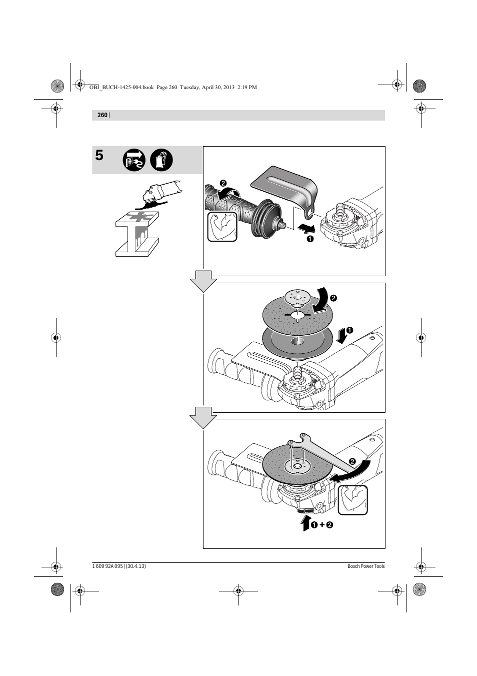 Bosch GWS 9-125 Professional User Manual | Page 260 / 270