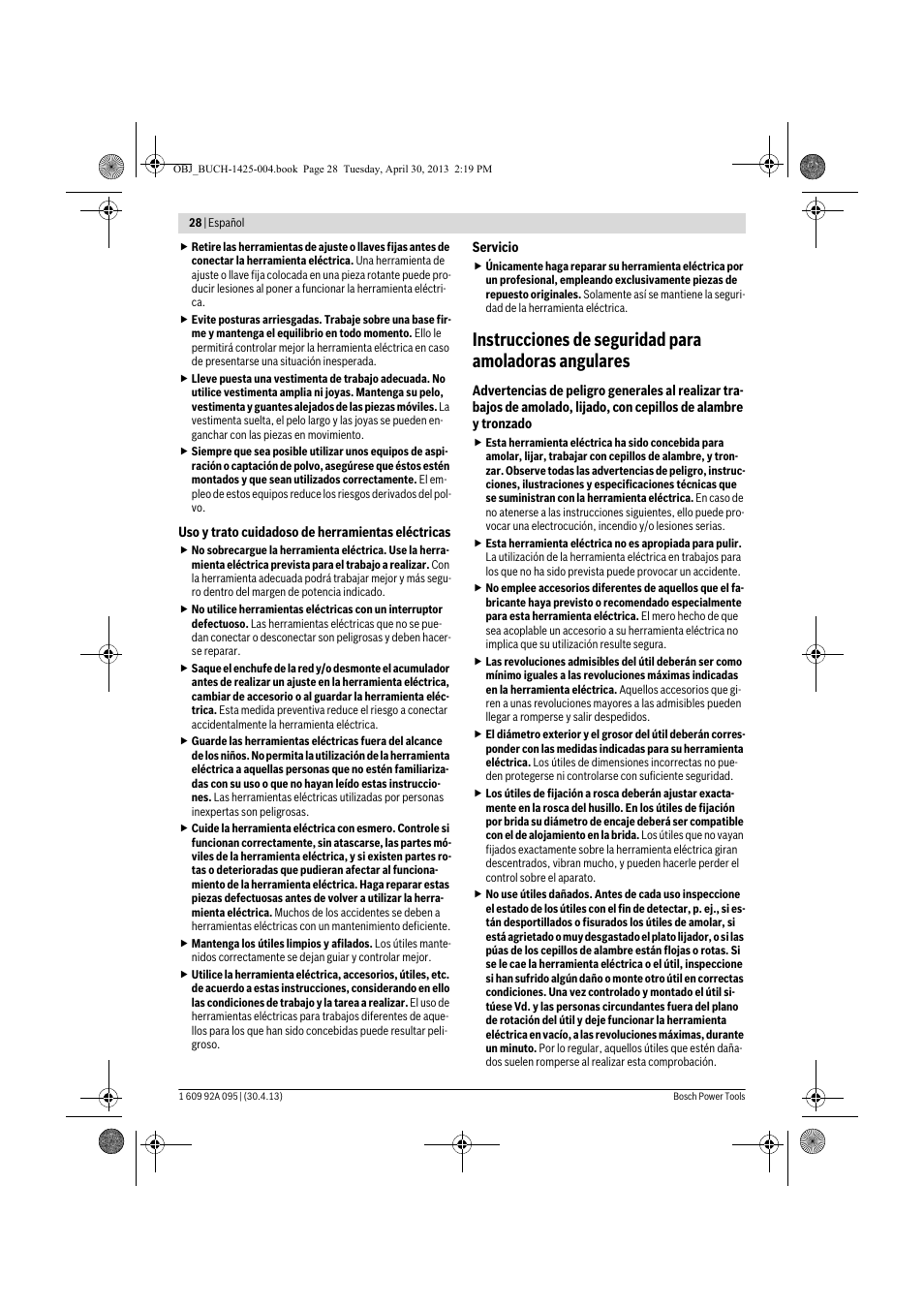 Bosch GWS 9-125 Professional User Manual | Page 28 / 270