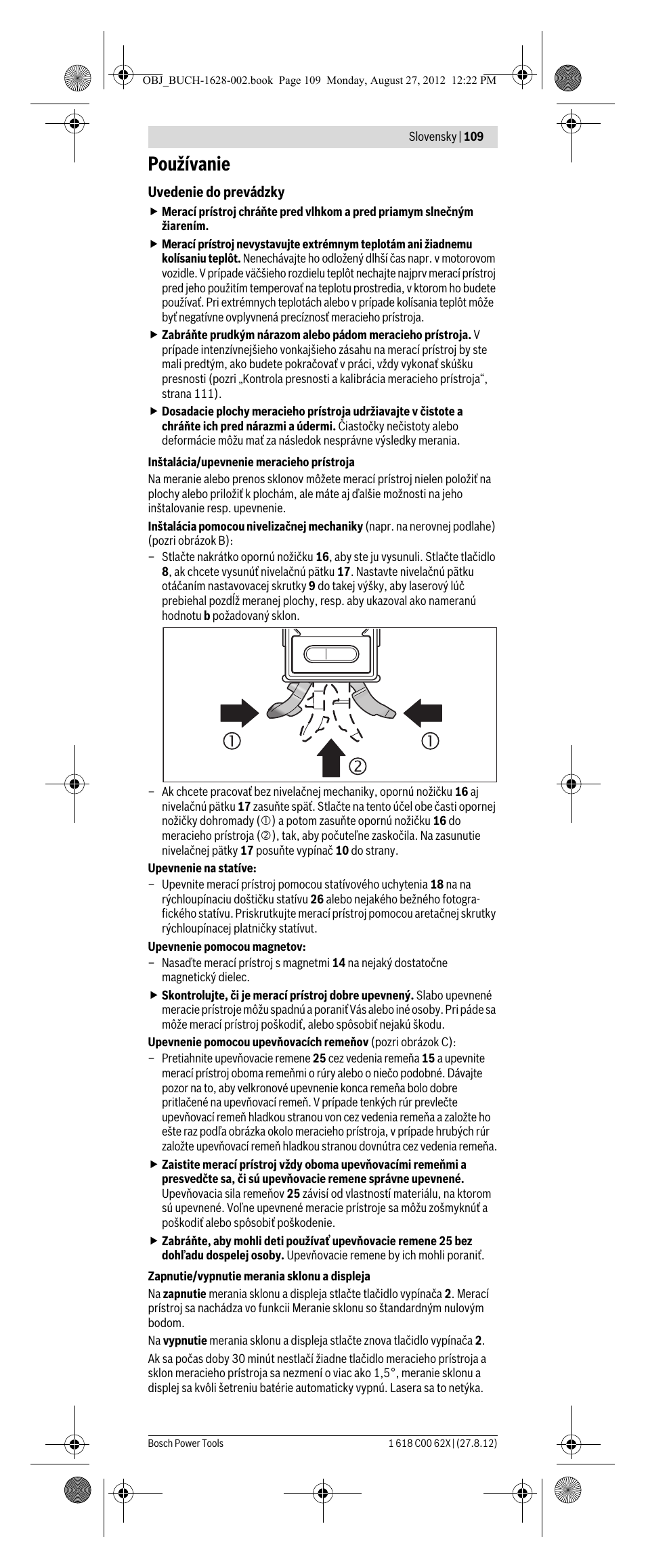 Používanie | Bosch GIM 60 L Professional User Manual | Page 109 / 222