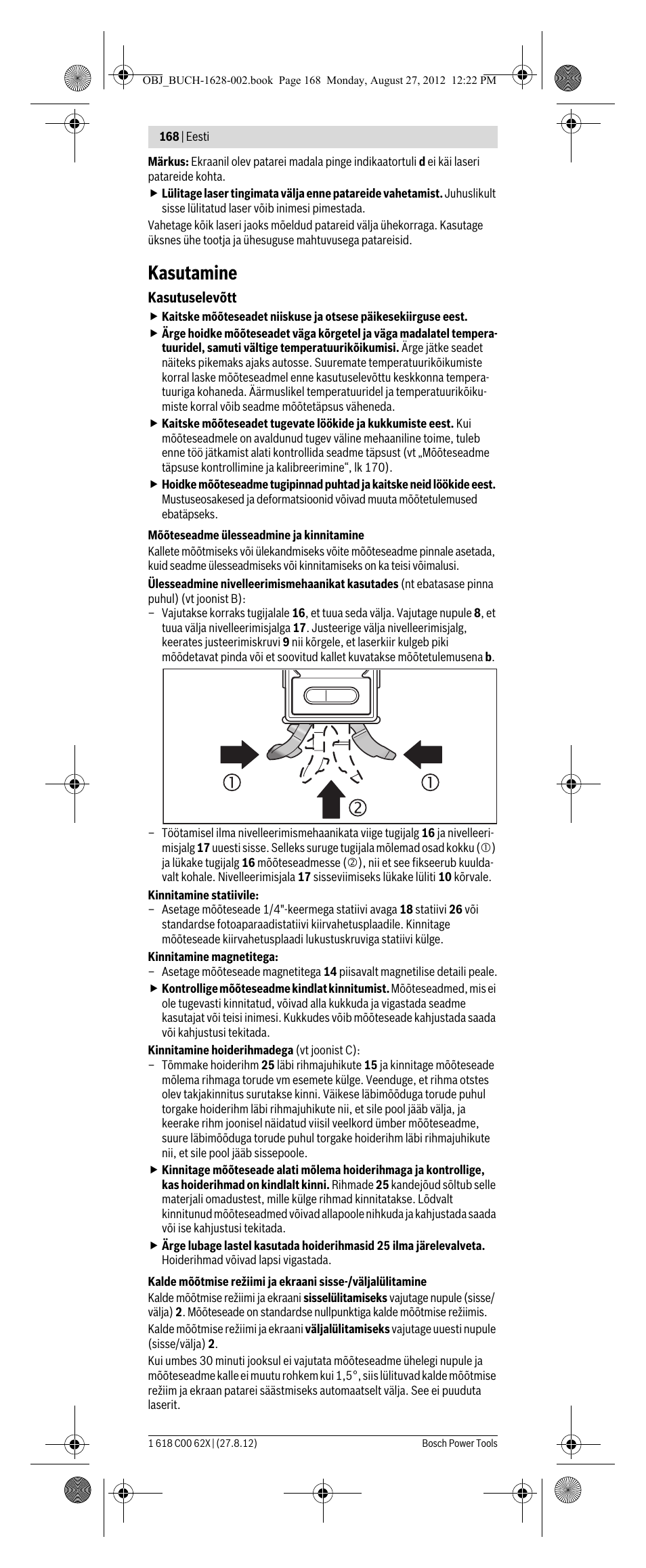 Kasutamine | Bosch GIM 60 L Professional User Manual | Page 168 / 222