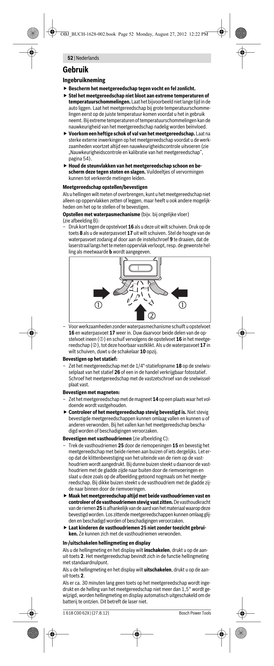 Gebruik | Bosch GIM 60 L Professional User Manual | Page 52 / 222