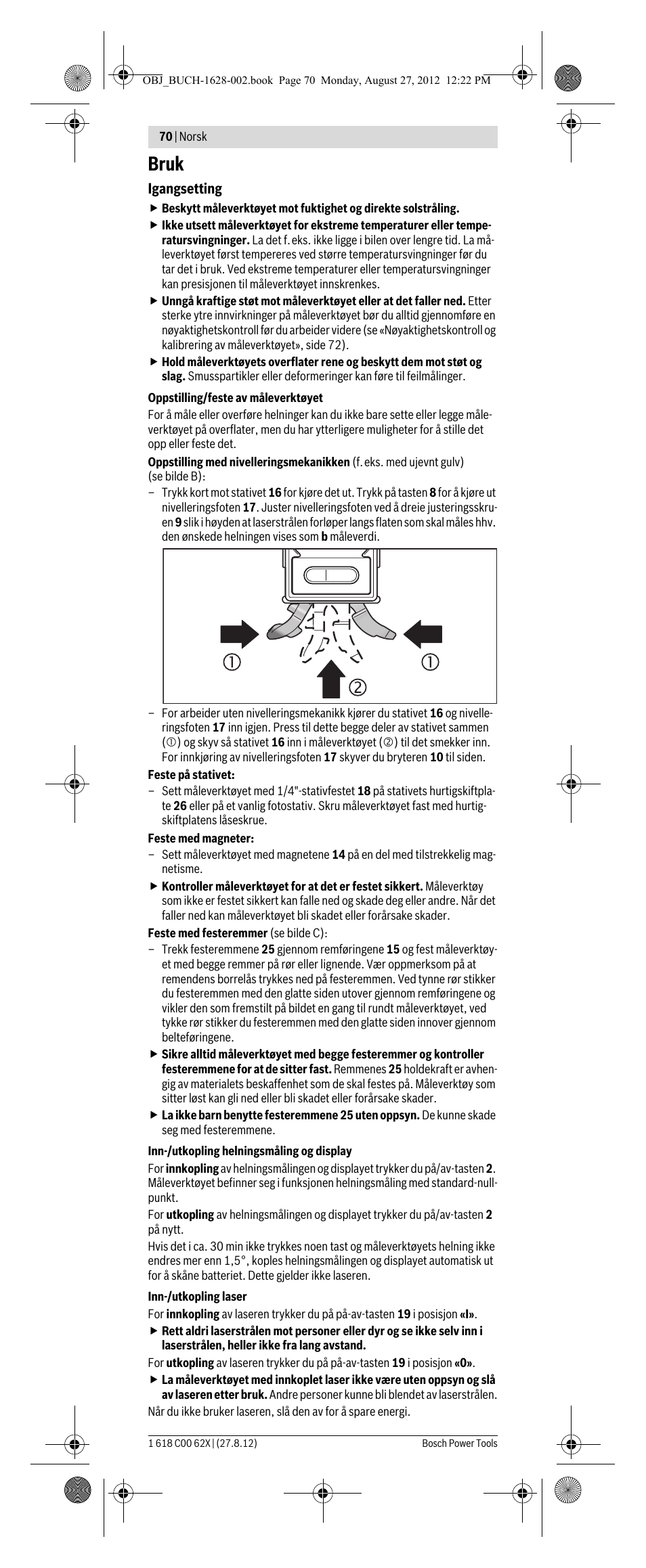 Bruk | Bosch GIM 60 L Professional User Manual | Page 70 / 222