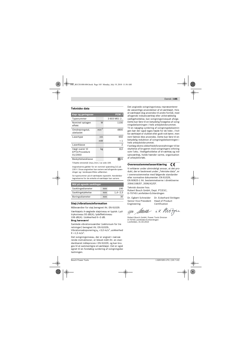 Bosch PCM 7 User Manual | Page 105 / 346