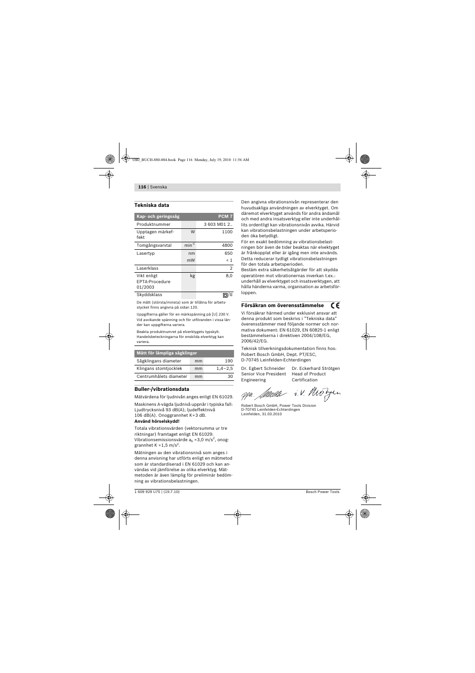 Bosch PCM 7 User Manual | Page 116 / 346