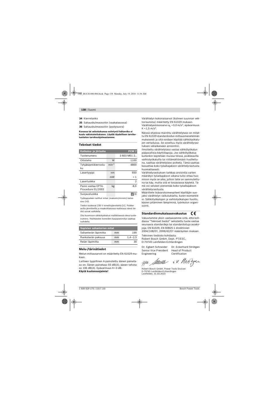 Bosch PCM 7 User Manual | Page 138 / 346