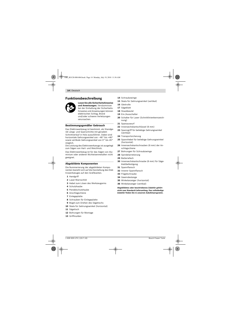 Funktionsbeschreibung | Bosch PCM 7 User Manual | Page 14 / 346