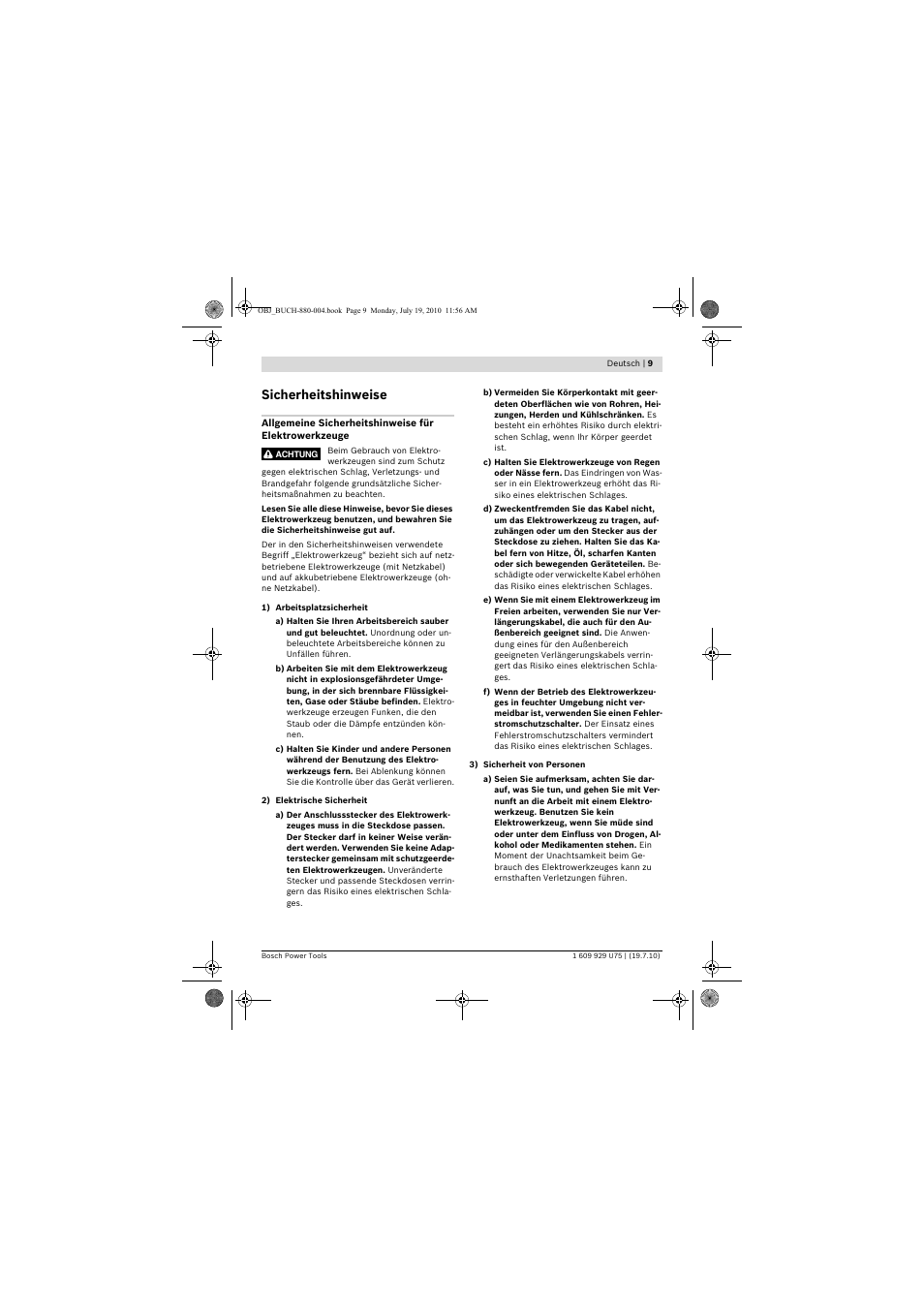 Sicherheitshinweise | Bosch PCM 7 User Manual | Page 9 / 346