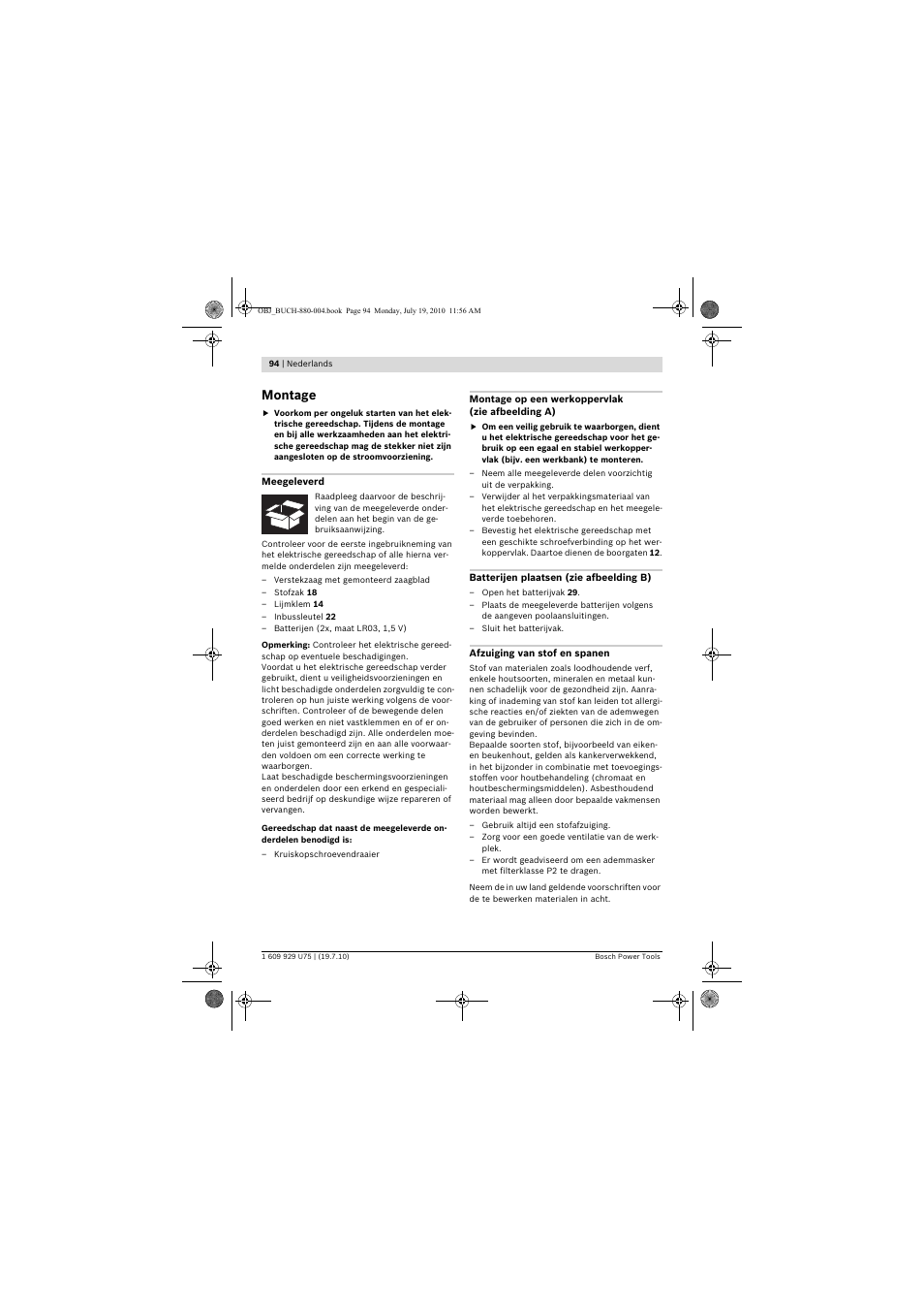 Montage | Bosch PCM 7 User Manual | Page 94 / 346