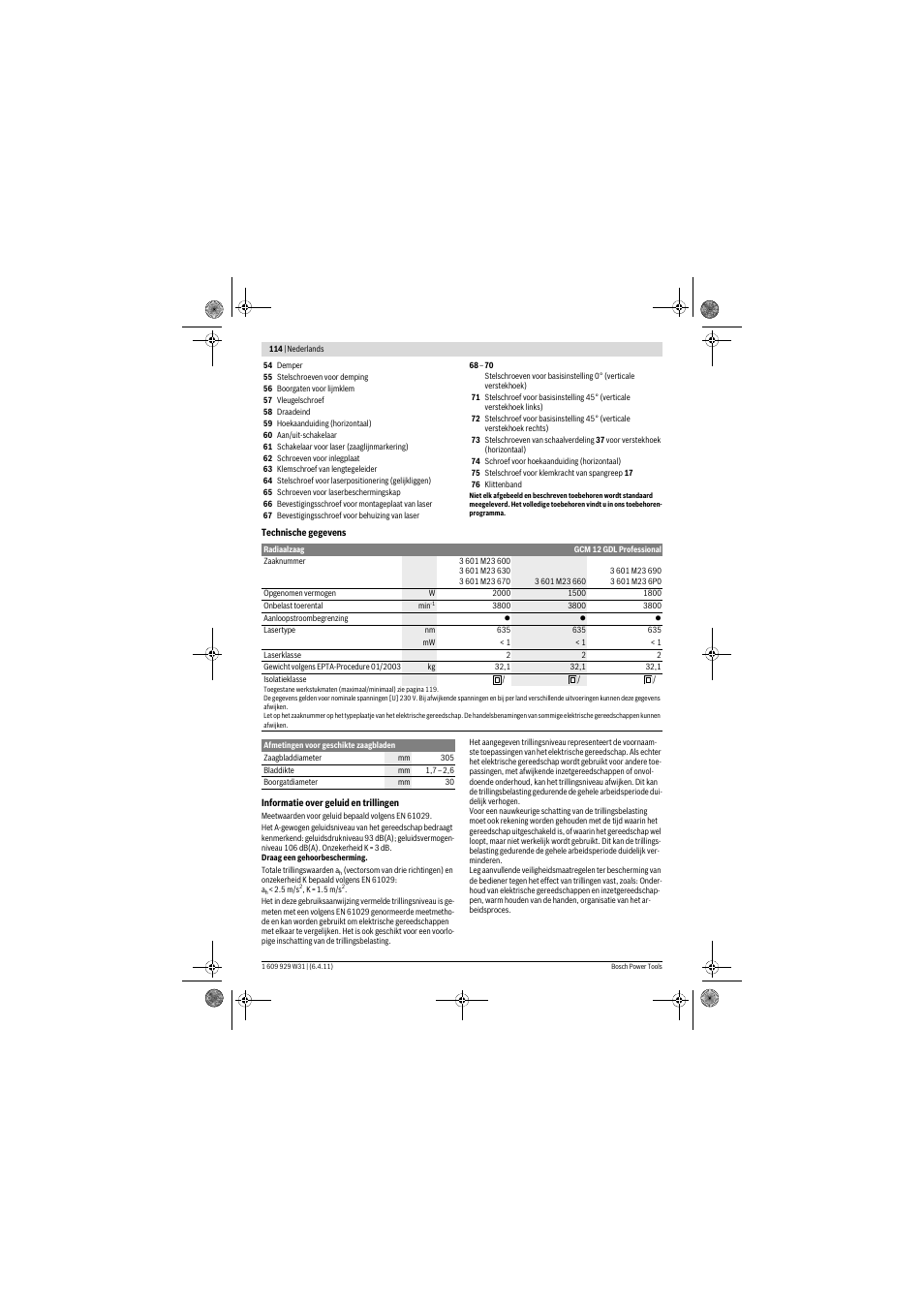 Bosch GCM 12 GDL Professional User Manual | Page 114 / 456