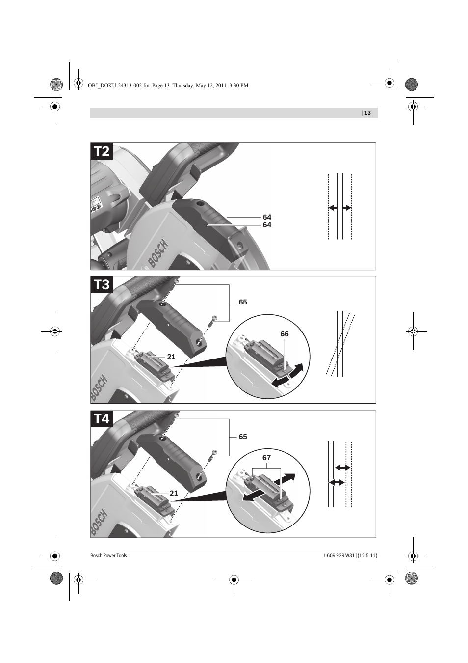 T4 t3 t2 | Bosch GCM 12 GDL Professional User Manual | Page 13 / 456