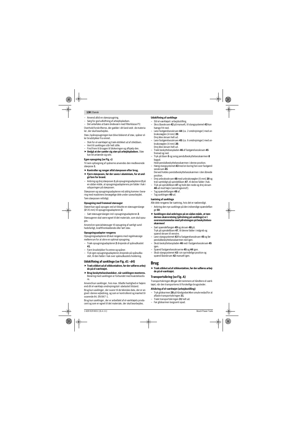 Brug | Bosch GCM 12 GDL Professional User Manual | Page 130 / 456