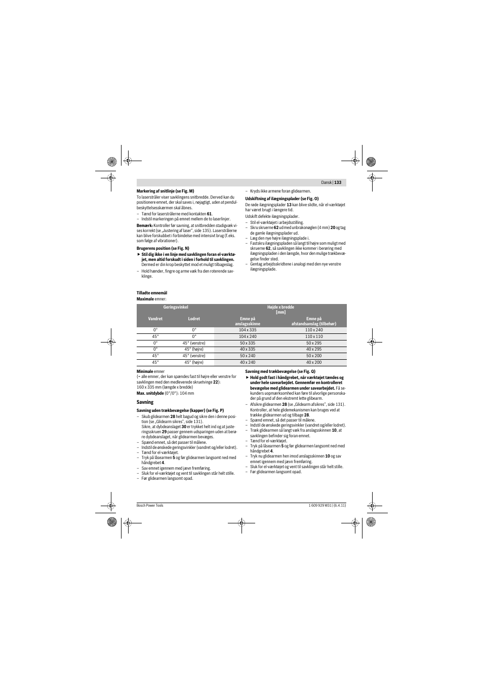 Bosch GCM 12 GDL Professional User Manual | Page 133 / 456