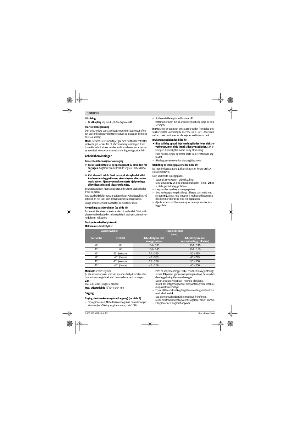 Bosch GCM 12 GDL Professional User Manual | Page 160 / 456