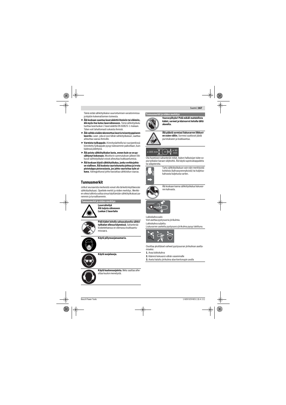 Tunnusmerkit | Bosch GCM 12 GDL Professional User Manual | Page 167 / 456