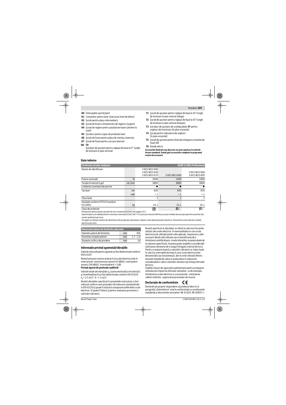Bosch GCM 12 GDL Professional User Manual | Page 307 / 456