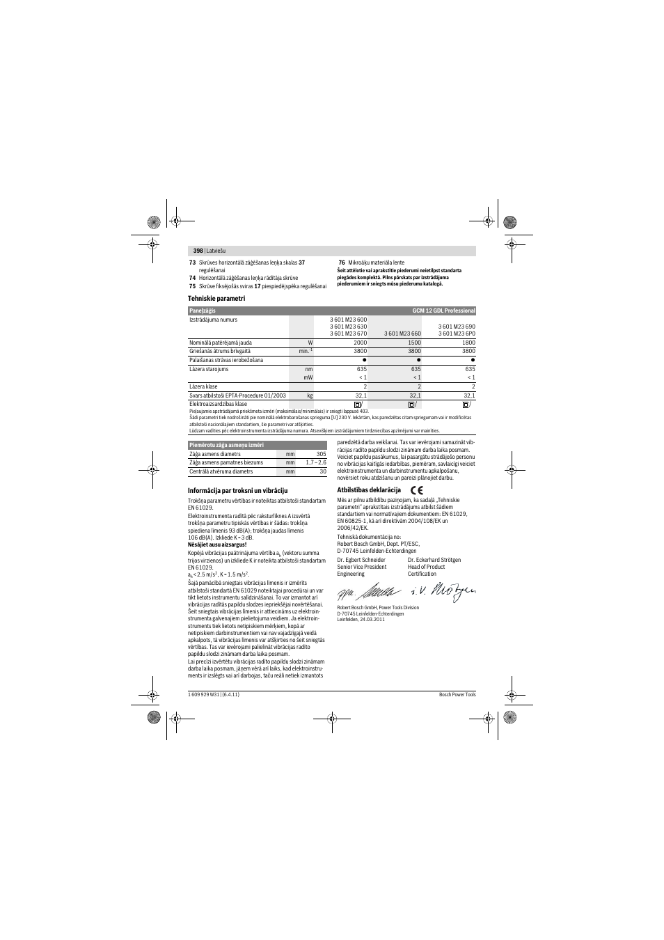 Bosch GCM 12 GDL Professional User Manual | Page 398 / 456