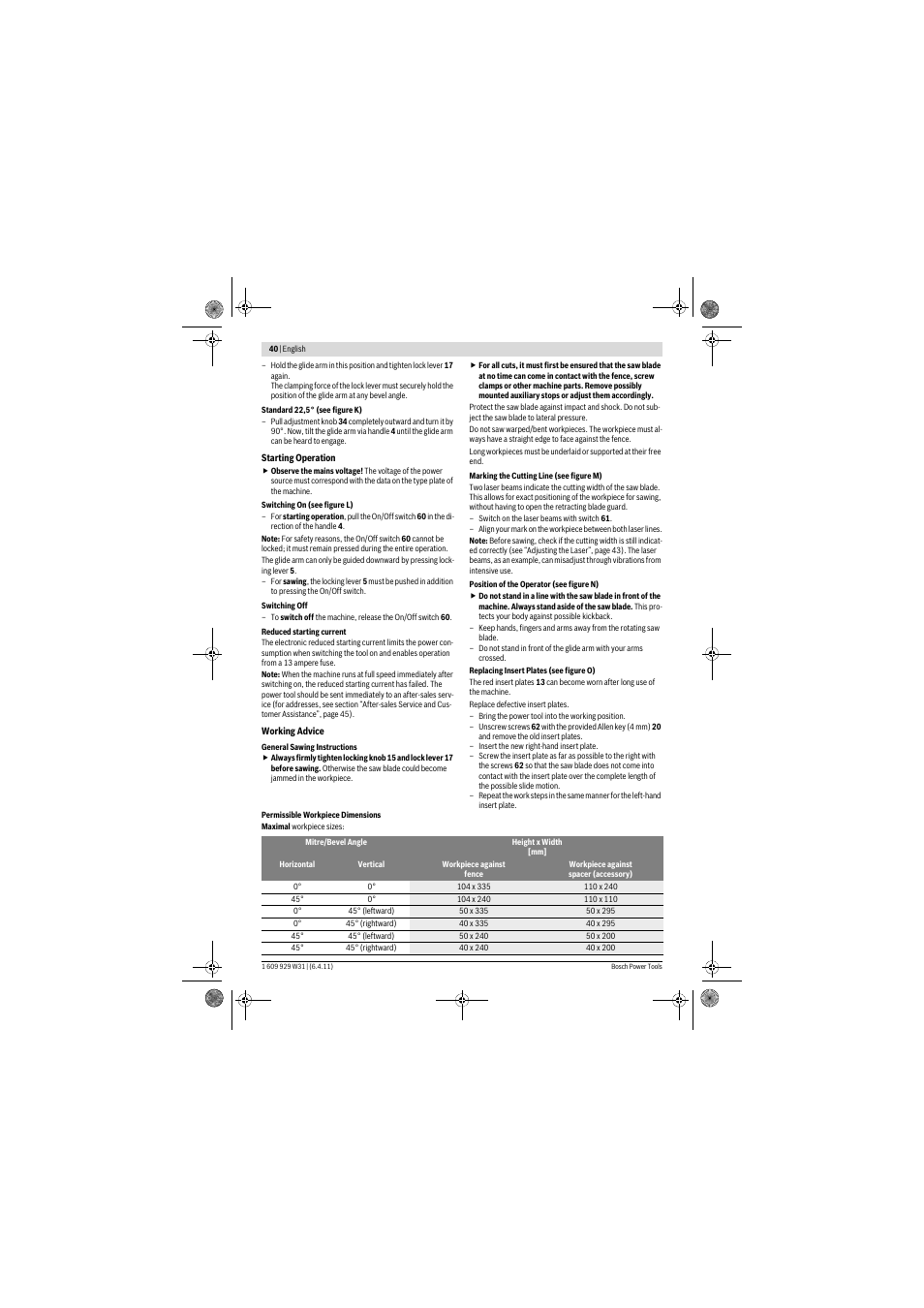 Bosch GCM 12 GDL Professional User Manual | Page 40 / 456