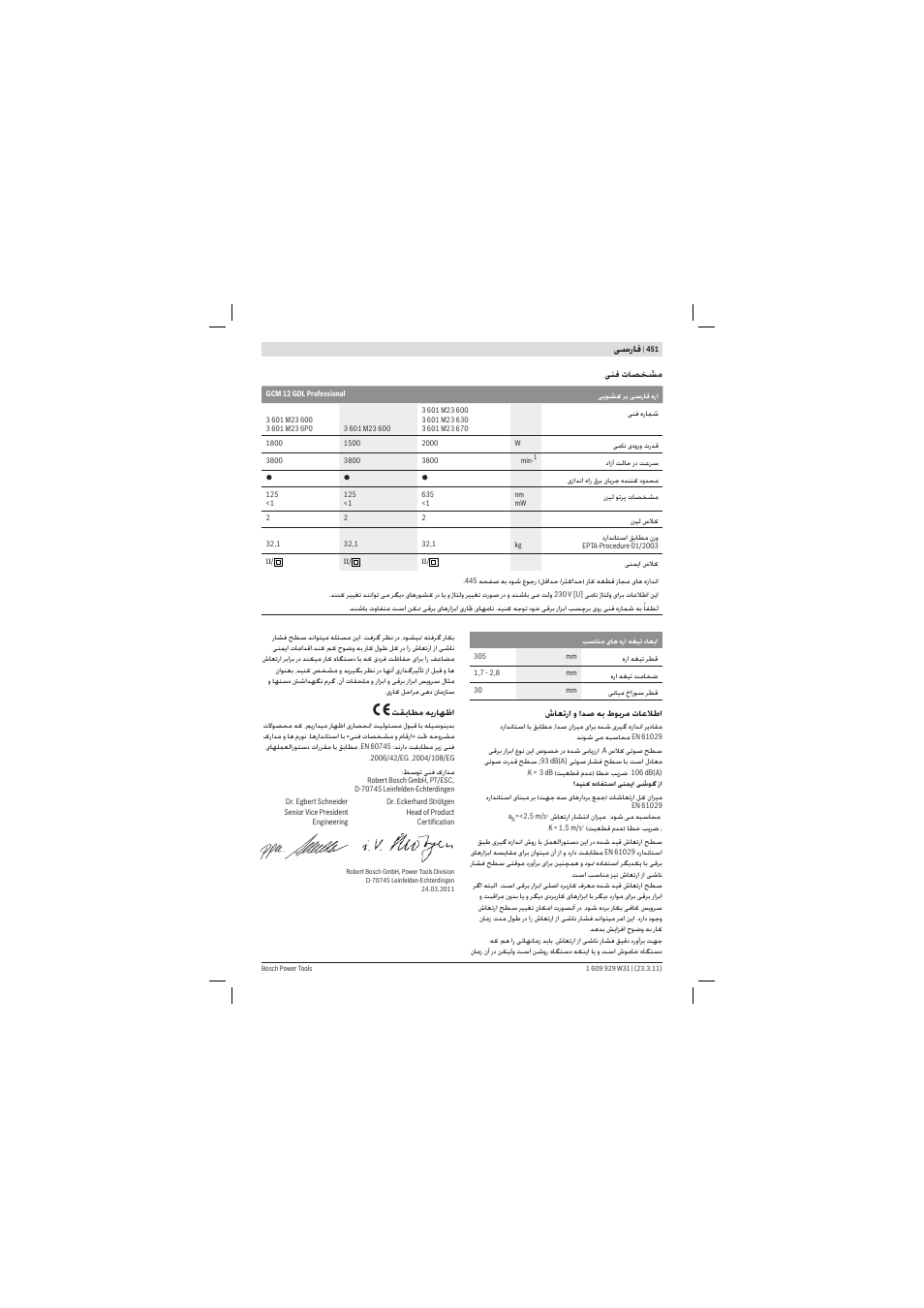 ﺳرﺎﻓ | Bosch GCM 12 GDL Professional User Manual | Page 451 / 456
