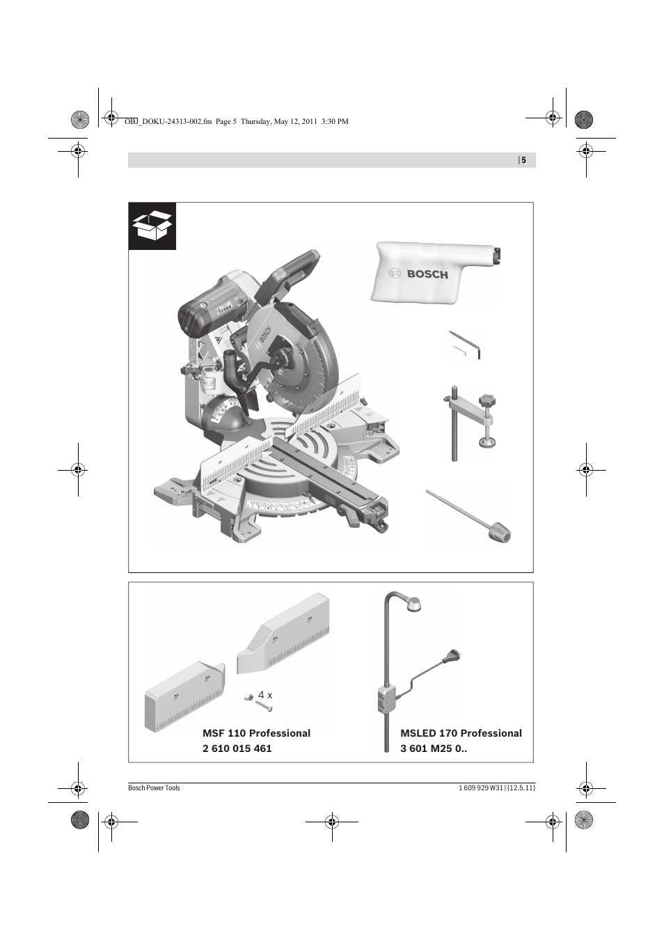 Bosch GCM 12 GDL Professional User Manual | Page 5 / 456