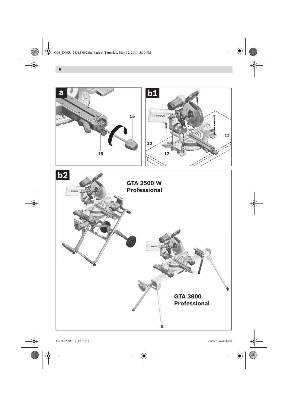 B2 b1 a | Bosch GCM 12 GDL Professional User Manual | Page 6 / 456